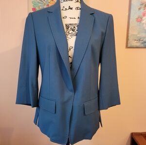 STRENESSE Teal Wool Blend Single-Breasted Women's Blazer, EUC, Size 8